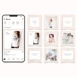 social media template banner fashion sale promotion. fully editable instagram and facebook square post frame puzzle organic sale poster. brown color vector background